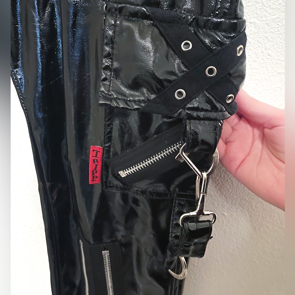 Rare Black faux leather Tripp nyc pants Daang Goodman - Picture 2 of 7